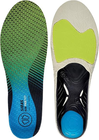 Sidas 3D Run Protect, Plantillas para running y trail, Propulsión y estabilidad, Amortiguación y comodidad duradera, Plantillas para calzado de hombre y mujer.